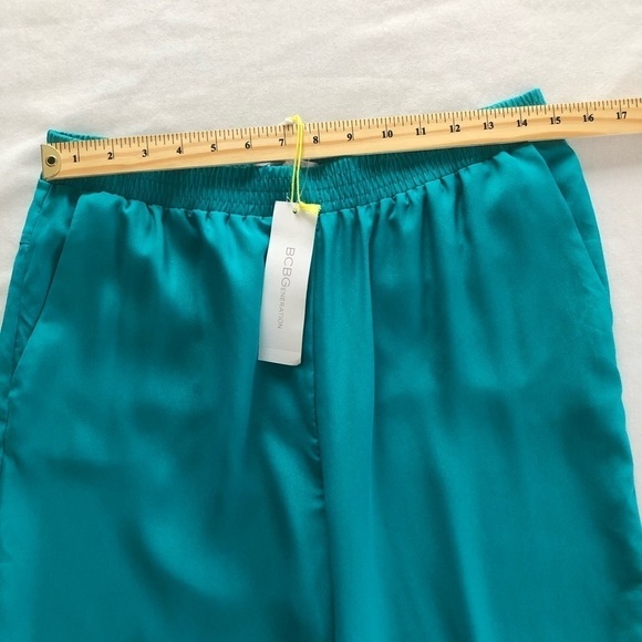 NWT BCBG Generation Womens Large Teal Elastic Waist Pull on Trouser Pants - Picture 12 of 14